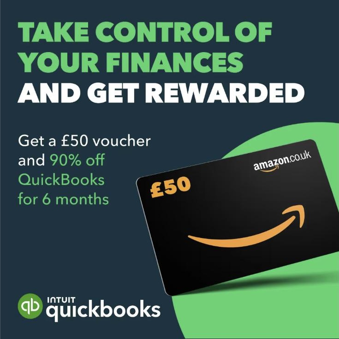 QuickBooks x Amazon voucher ad creative from the campaign